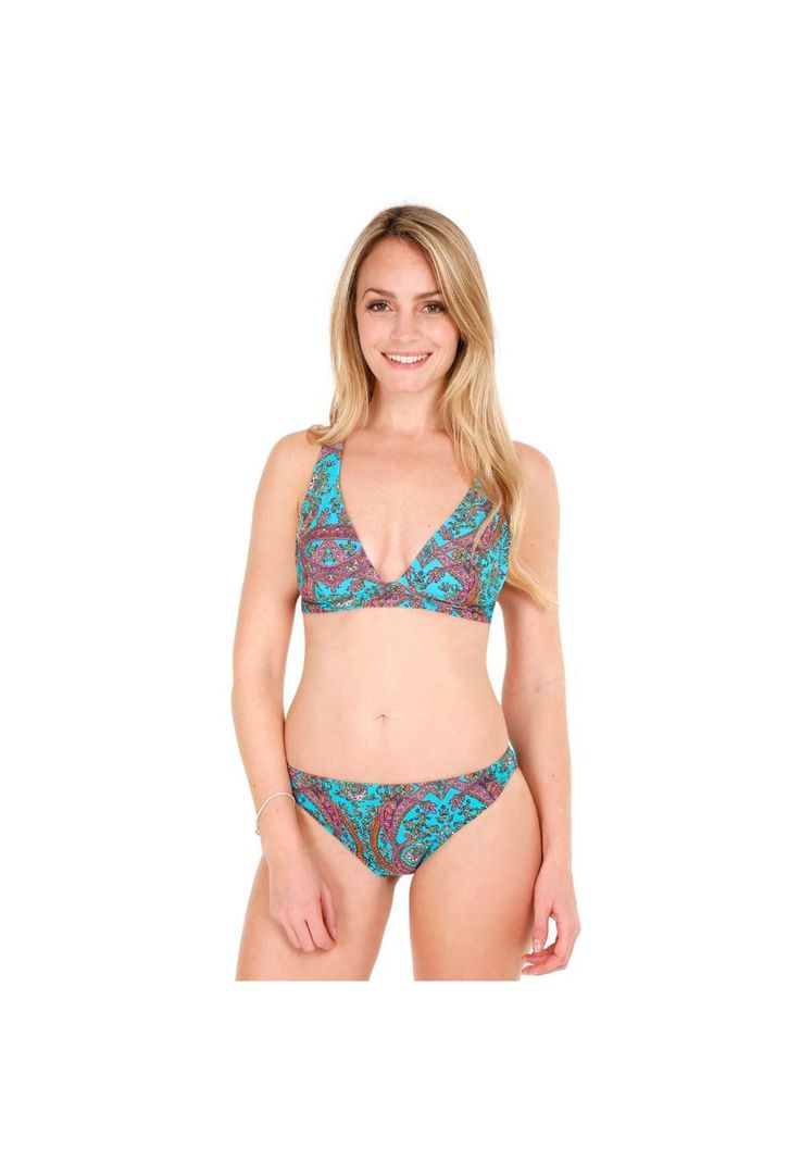 Traje de Baño Bikini Halter para Mujer Turquesa-0