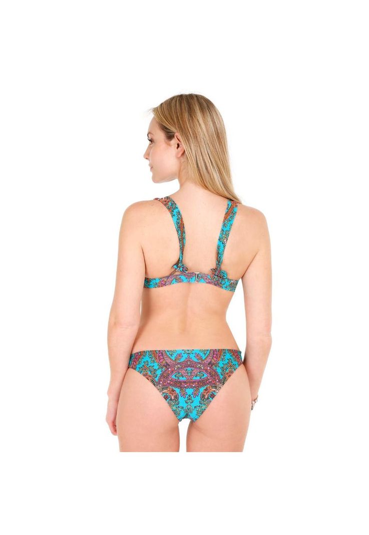 Traje de Baño Bikini Halter para Mujer Turquesa-1