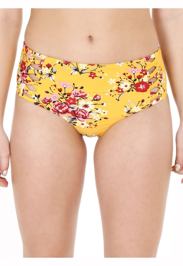 Traje de Bano Calzon Alto Mujer H2O Wear Vivos Amarillo