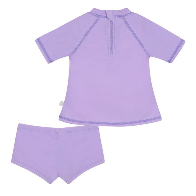 Traje de Baño Set UV50+ para Bebe Niña Lila-1
