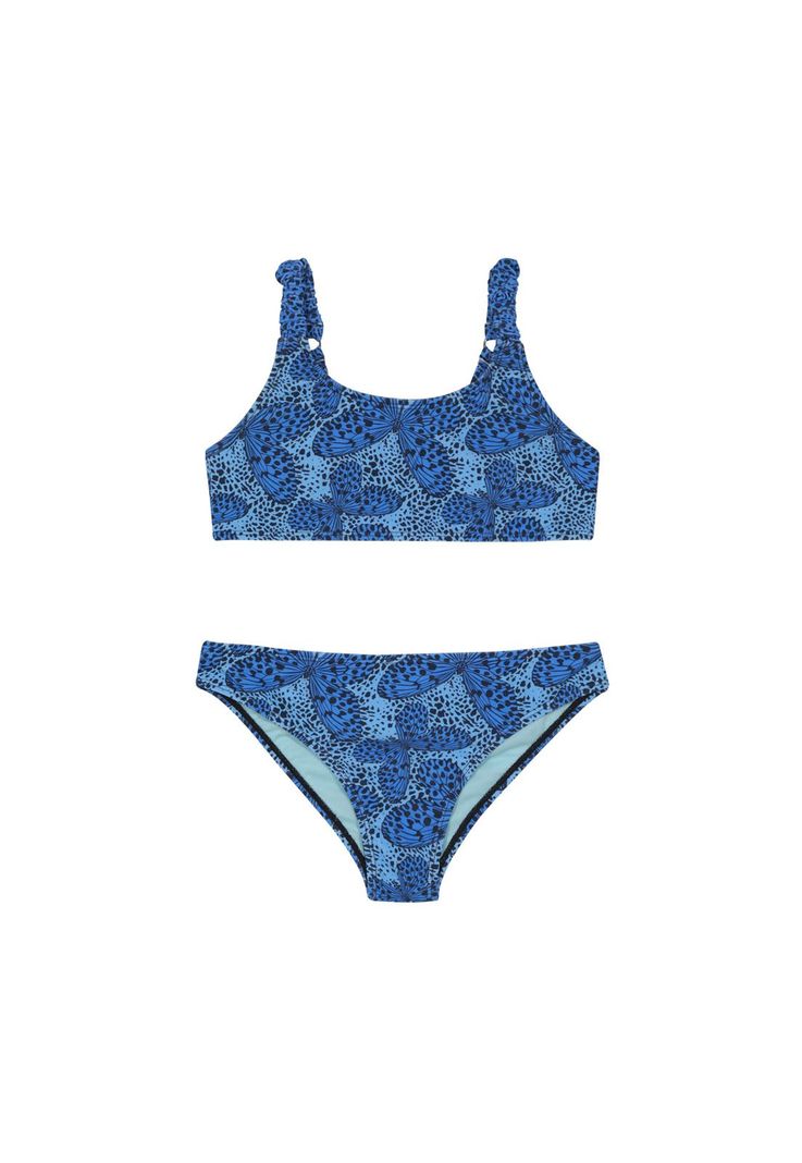 Traje de Bano Nina Teens Bikini UV50 Bretel H2O Wear Celeste 12