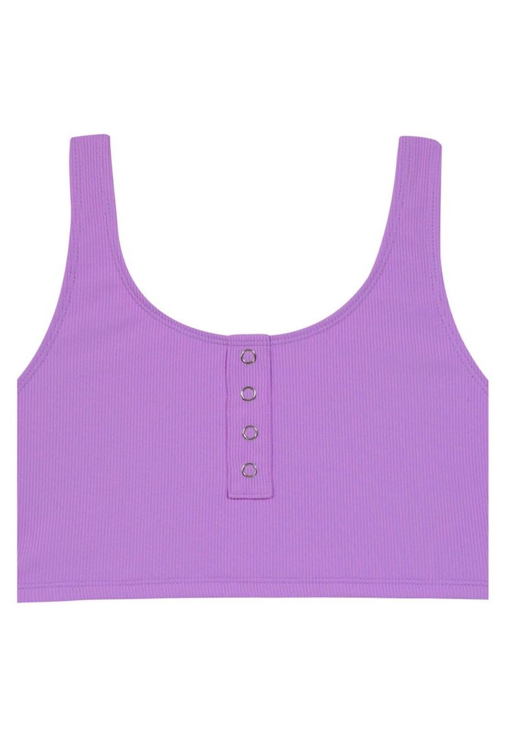Teens Niña Tankini UV+30 Rib Tela Textura Lila-2