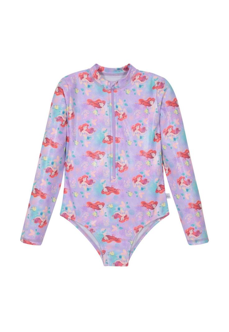 Traje de Baño Niña Manga Larga UV50+ Princesas Disney-0