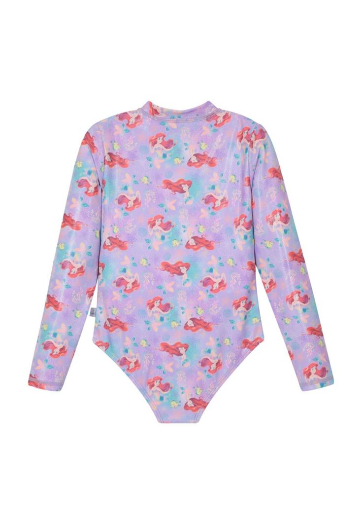 Traje de Baño Niña Manga Larga UV50+ Princesas Disney-1