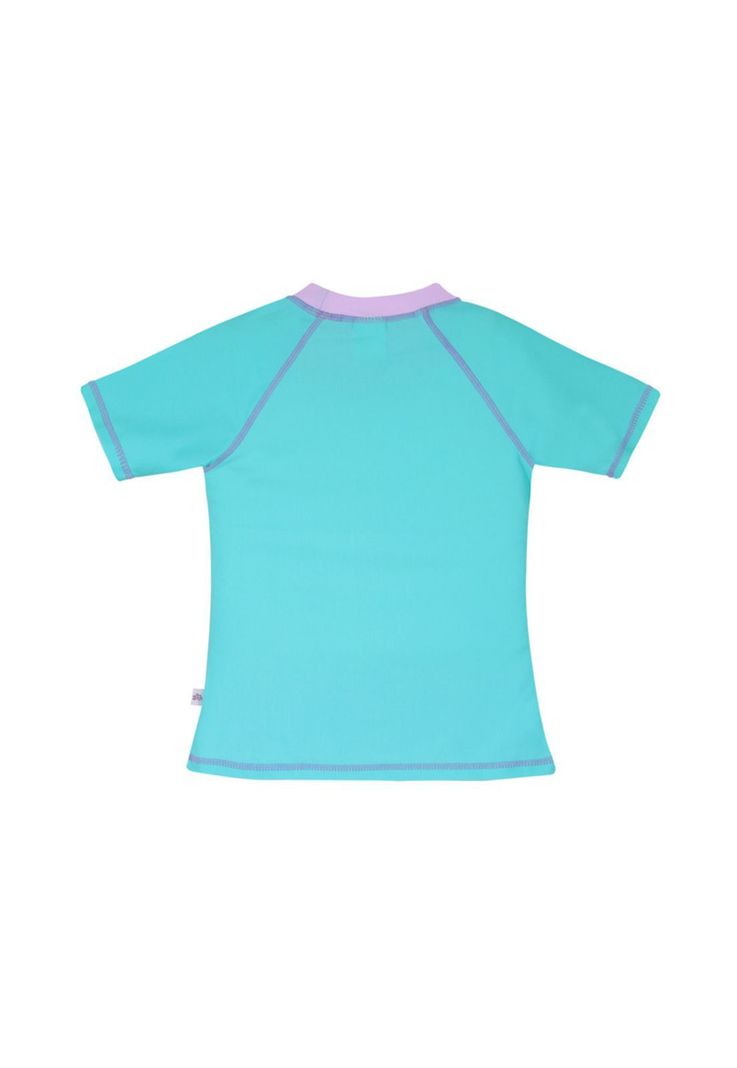 Polera Niña Manga Corta UV 50+ Disney Stitch Celeste-1