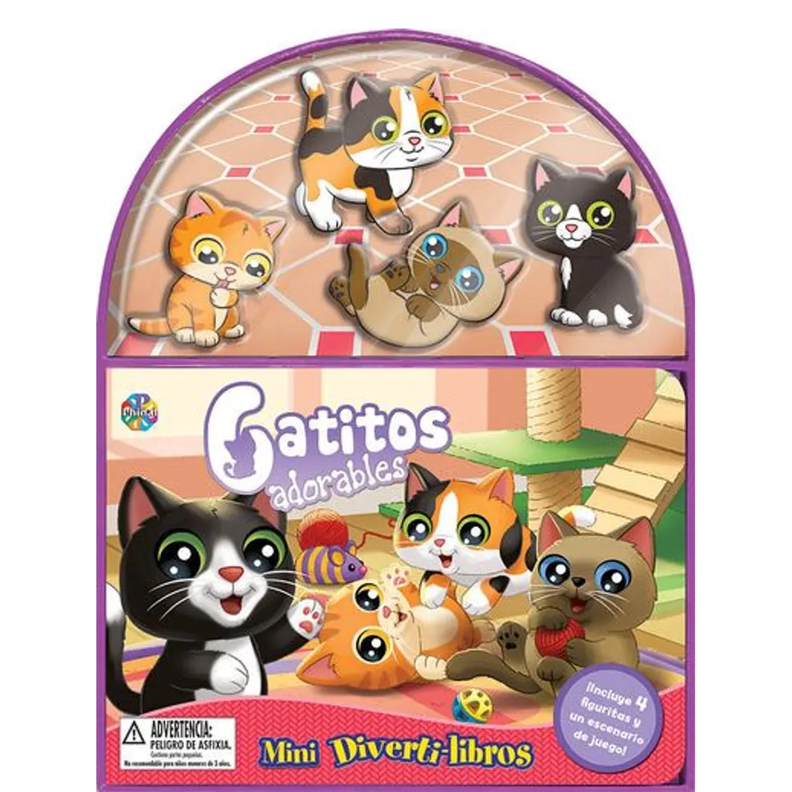 Gatitos adorables - mini diverti - libros Blanco