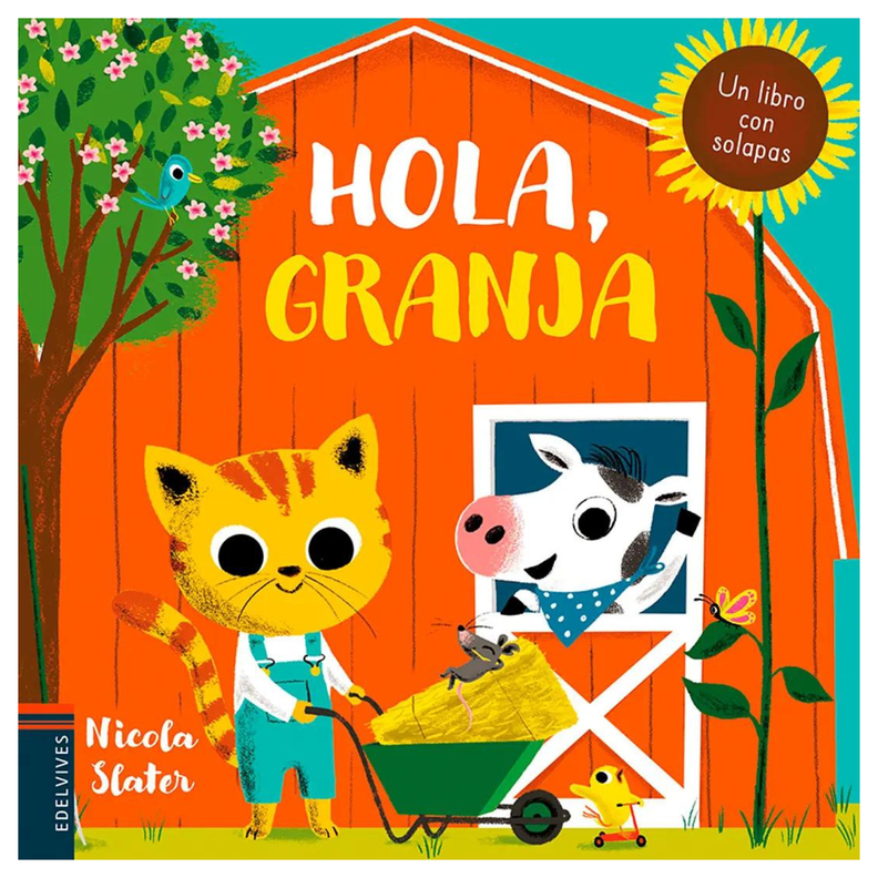 Un libro con solapas - Hola granja Blanco