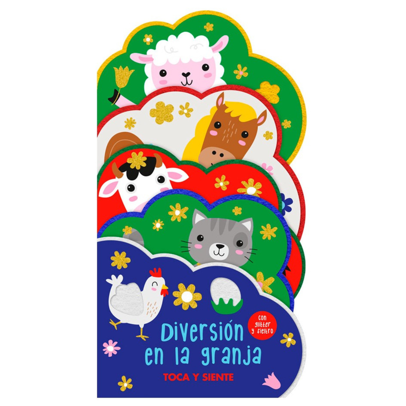 Diversion en la granja - Toca y siente el fieltro Blanco