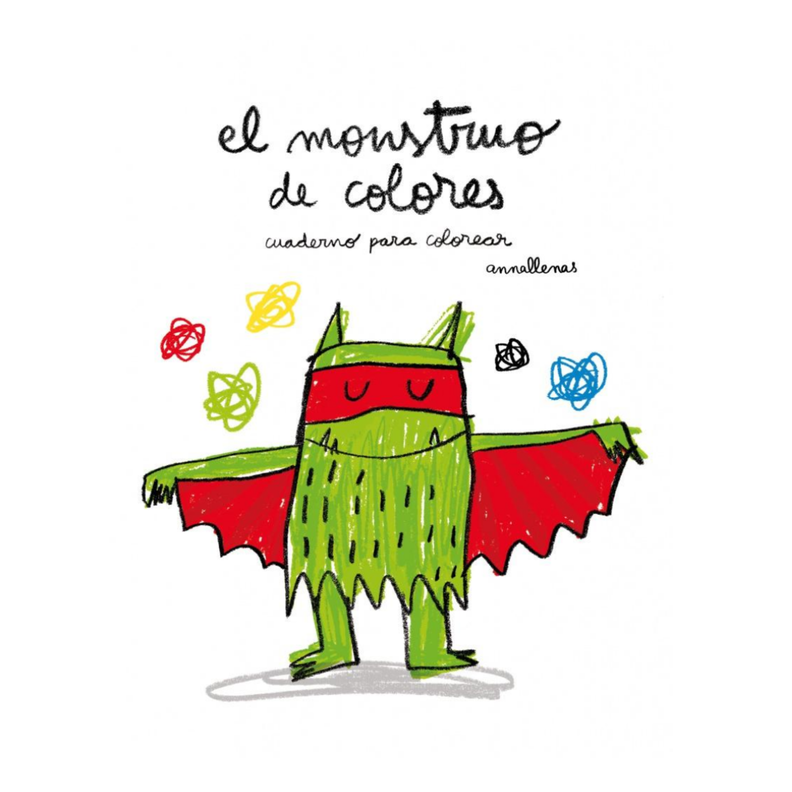 El monstruo de colores para colorear Blanco