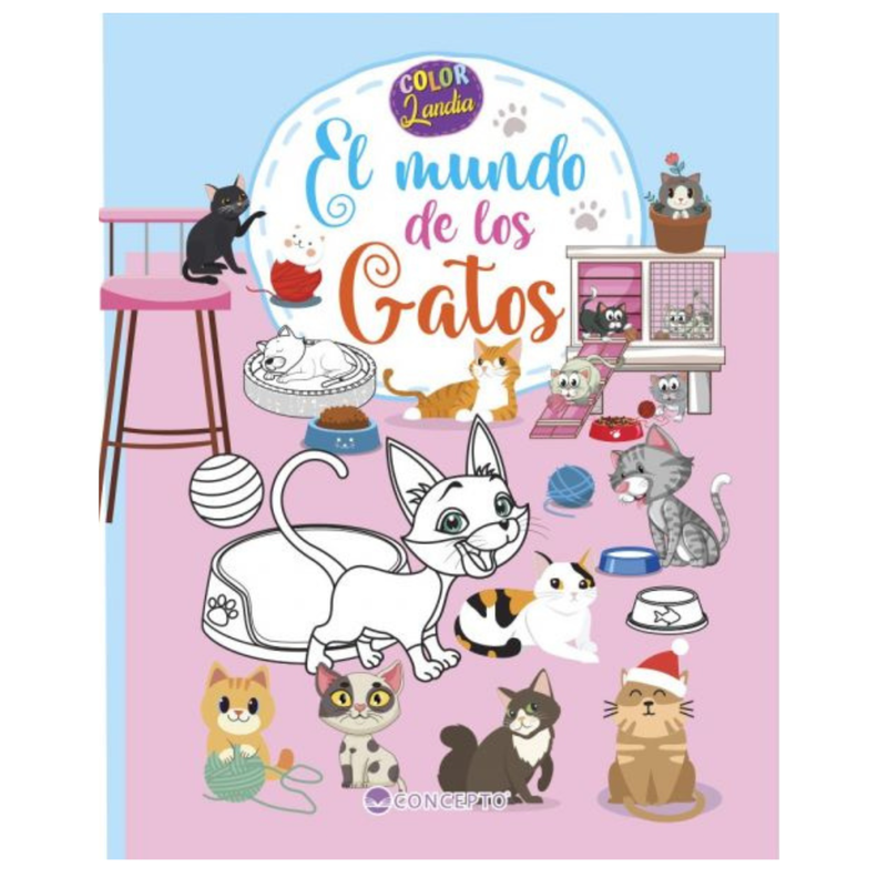 El mundo de los gatos - Coleccion Colorlandia Blanco