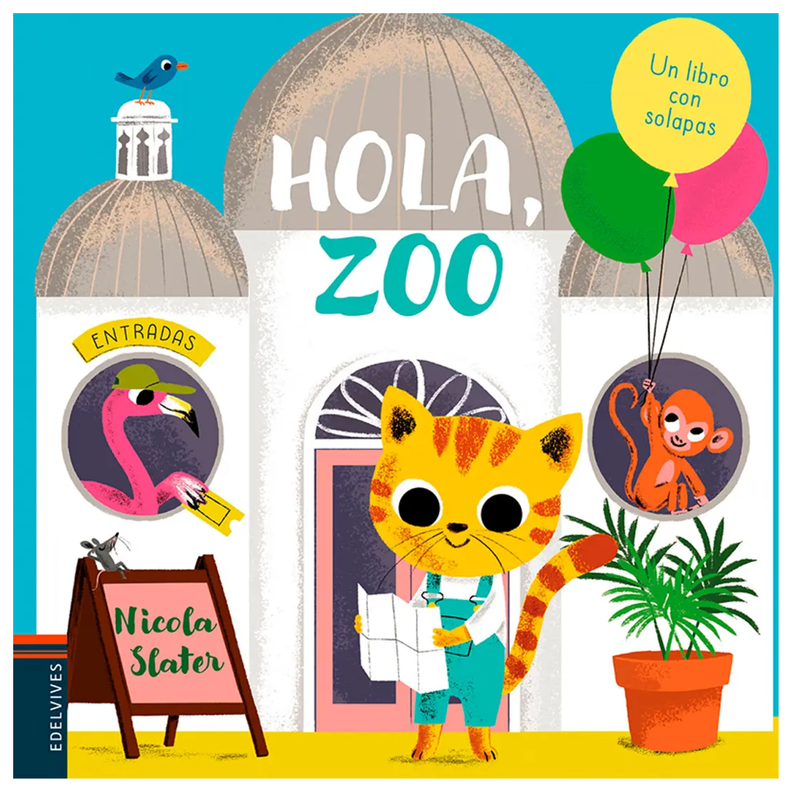 Un libro con solapas - Hola Zoo Blanco