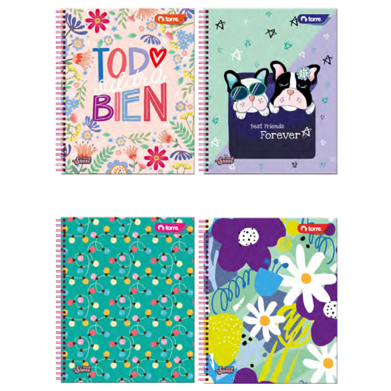 Pack 10 Cuadernos Univ. Mujer 7mm 100 Hjs-2