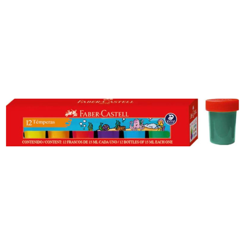 Estuche de Témpera x 12 colores - 15 ml-0