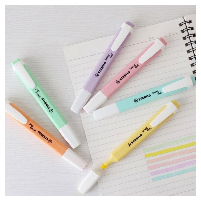 Set 4 Destacadores Stabilo Swing Cool Pastel-1