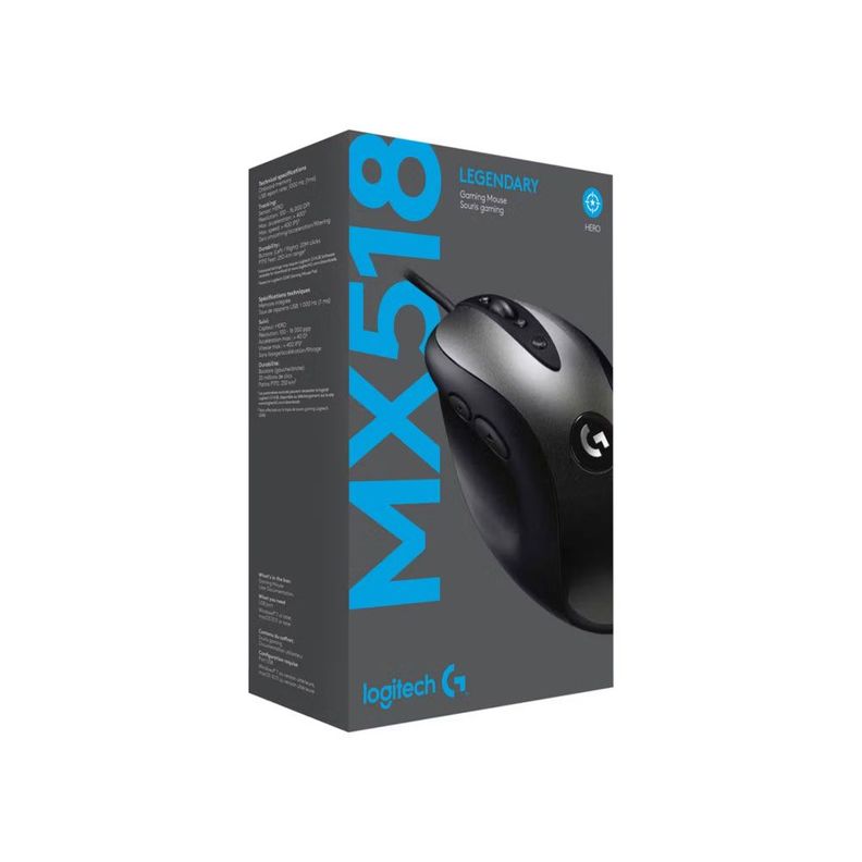 Mouse Gamer Logitech MX518 Legendary Hero 16K 8 Botones-3