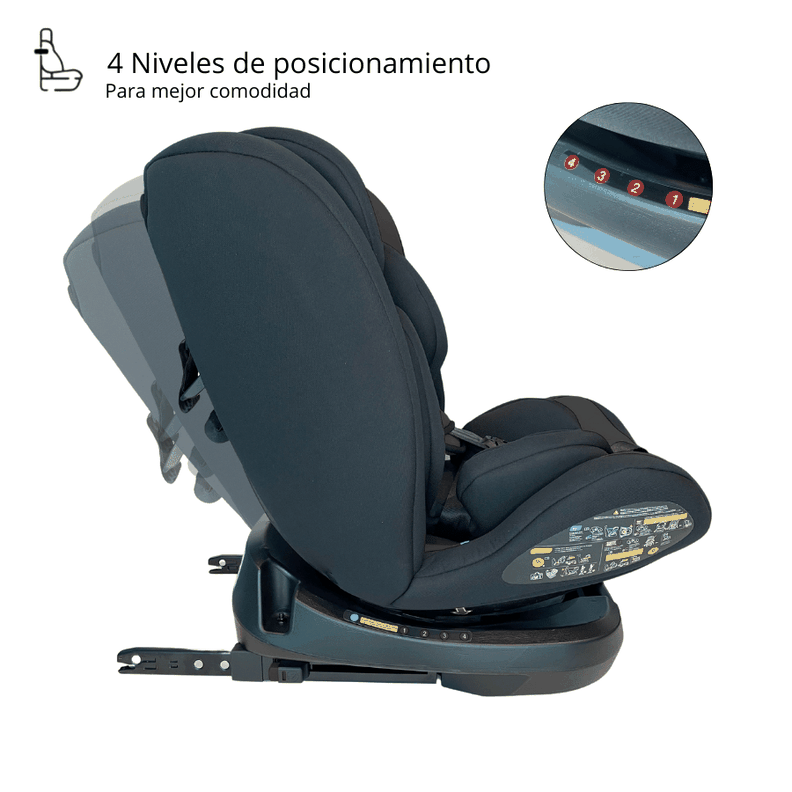 Silla Toda Etapa 360 Isofix Bebeglo RS-3840-1 Gris-2
