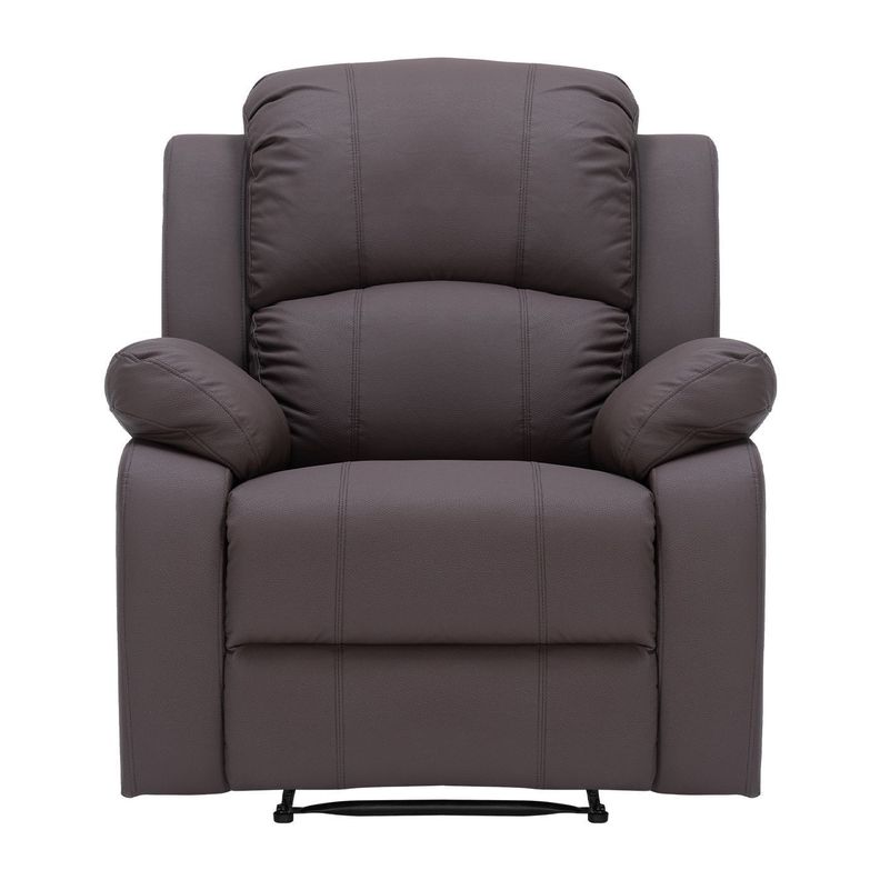 Berger Reclinable con Masajes Y Calefaccion Cuero Chocolate Cafe