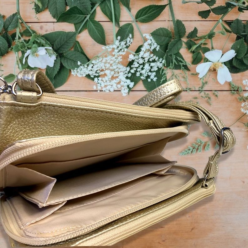 Cartera de hombro Giani Bernini - cuero dorado-6