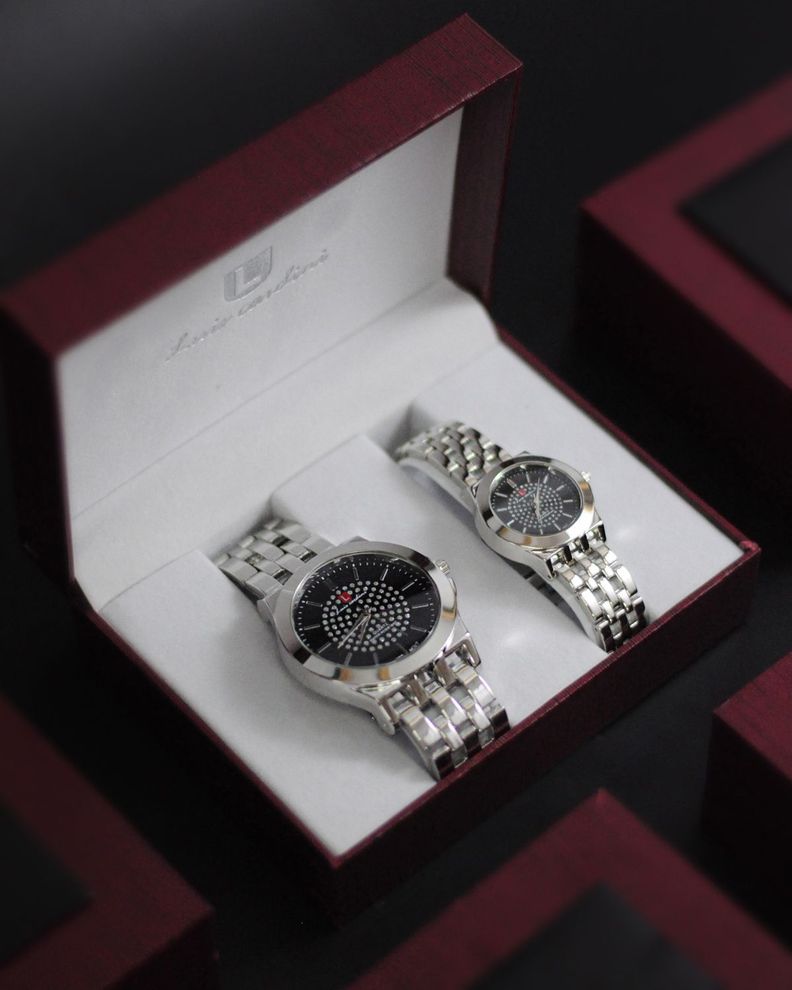 Set par de relojes, Luis Cardini Mod: 2276-PL-NE-2