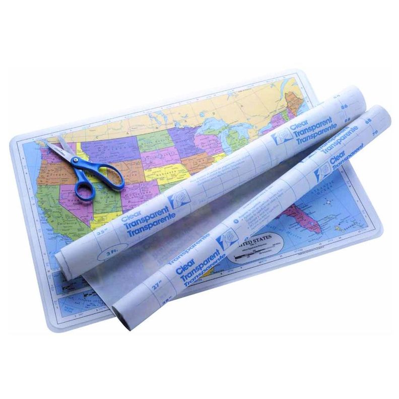 Pack 4 rollos de Papel Vinílico Adhesivo Transparente 34x153cm-3