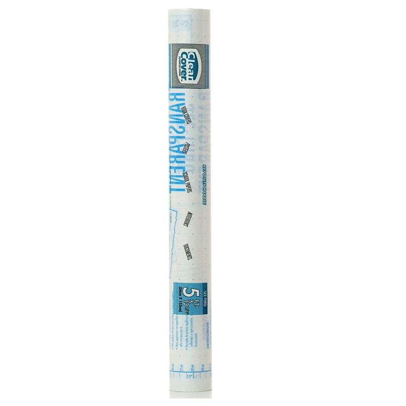 Pack 4 rollos de Papel Vinílico Adhesivo Transparente 34x153cm-0