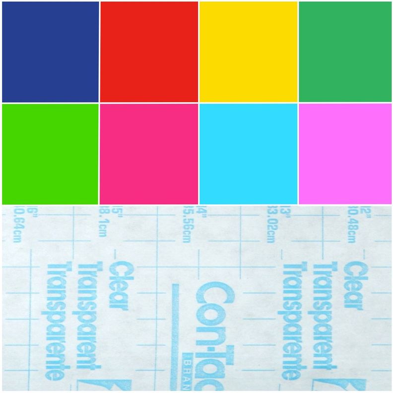 Pack 9 Papeles Adhesivos p/ forrar Libro/Cuadernos-1