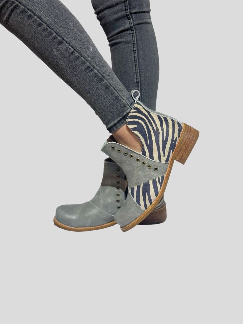Botin Sol Gris Cebra Exotica-0