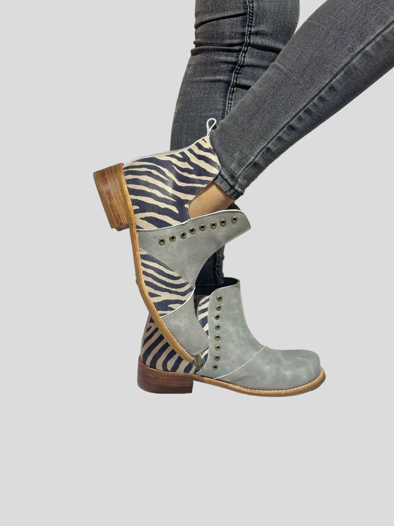 Botin Sol Gris Cebra Exotica-1