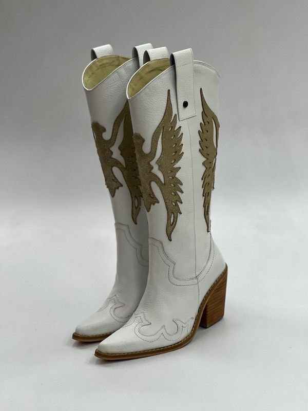 Bota West blanco Exotica-1