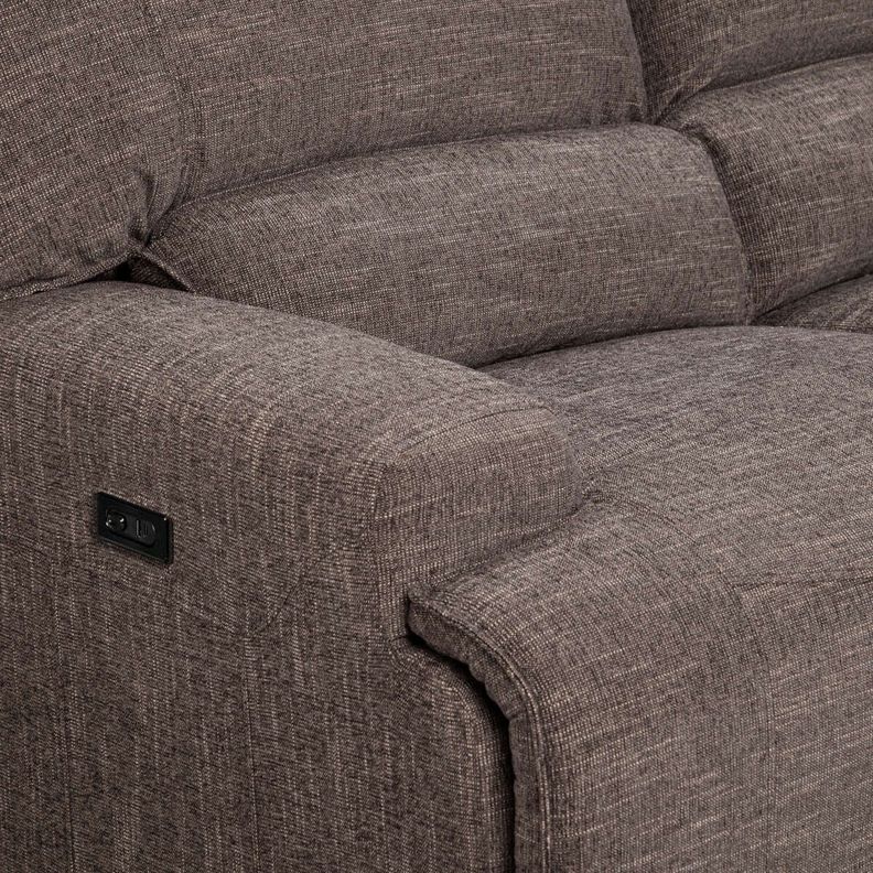 Sofá Reclinable Rosen Jagger Eléctrico 2 Cuerpos Tela Taupe-6