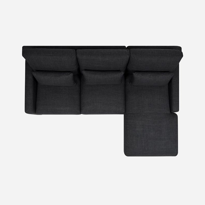 Sofá Seccional Derecho Soroa Small Tela Charcoal-3
