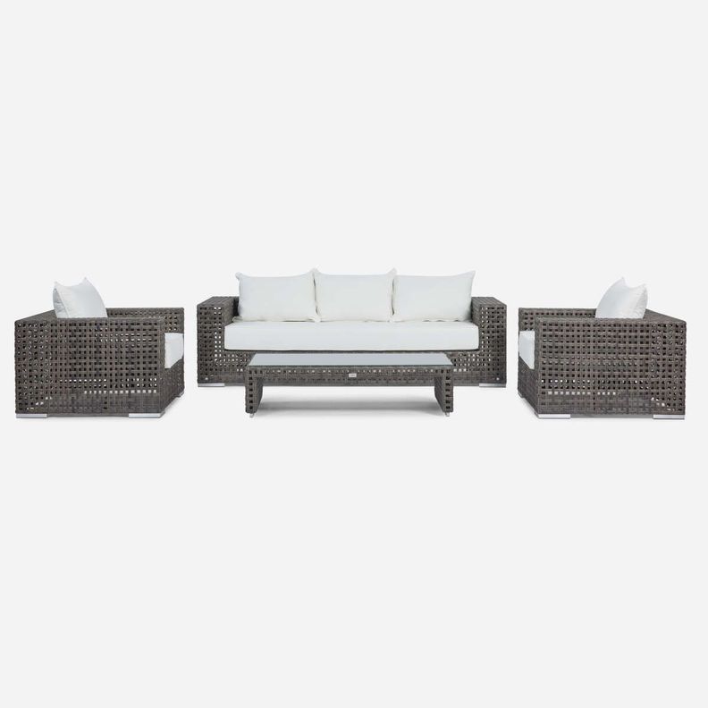 Living de Terraza Rosen Sunday Rattan 4 Piezas Beige-0