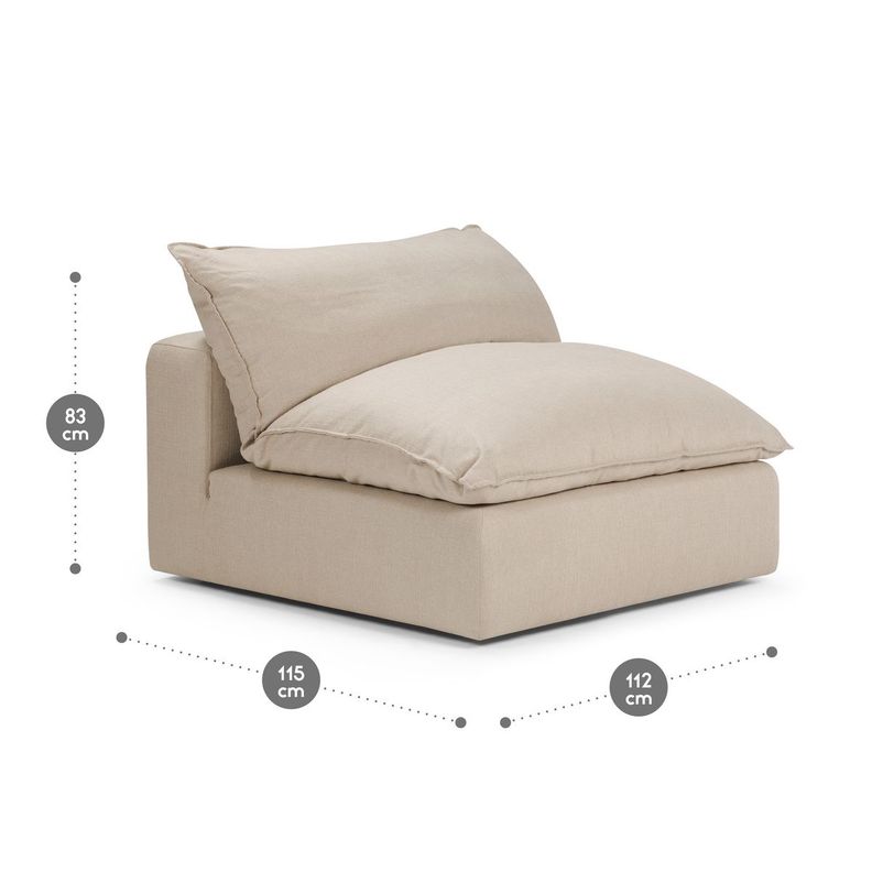 Sofá Butaca Rosen Shanklin Tela Beige-1