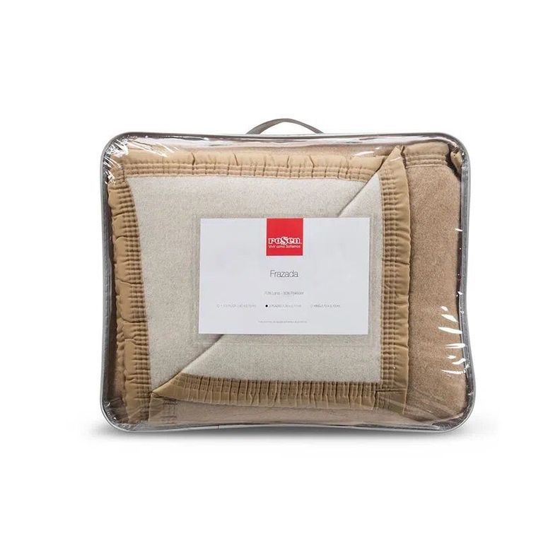 Frazada Lana Rosen Beige 2 Plazas-2