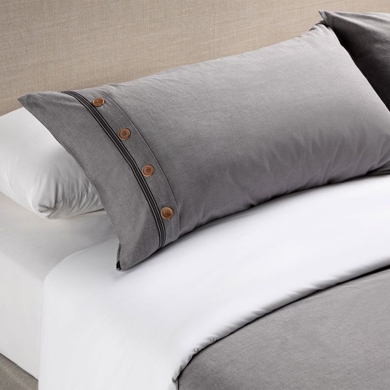 Funda Plumón Rosen Algodón Pure New Lanin King Gris-1