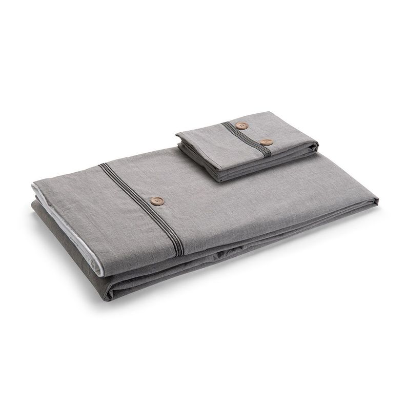 Funda Plumón Rosen Algodón Pure New Lanin King Gris-3
