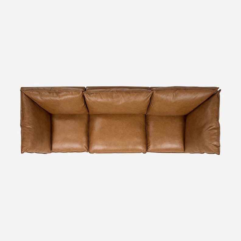 Sofá Modular Seattle 3 Piezas Cuero Camel-4