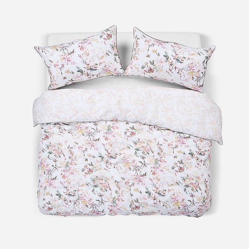 Funda Plumón Reversible Algodón Tabea Botanico Súper King-0