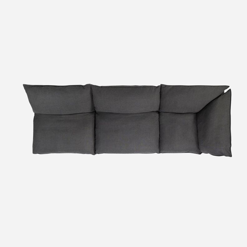Modular Rosen Shanklin 1 Esquinero + 2 Butacas Tela Charcoal-2