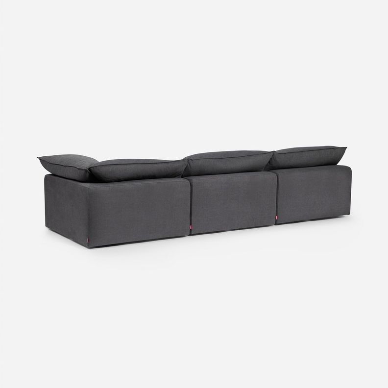 Modular Rosen Shanklin 1 Esquinero + 2 Butacas Tela Charcoal-3
