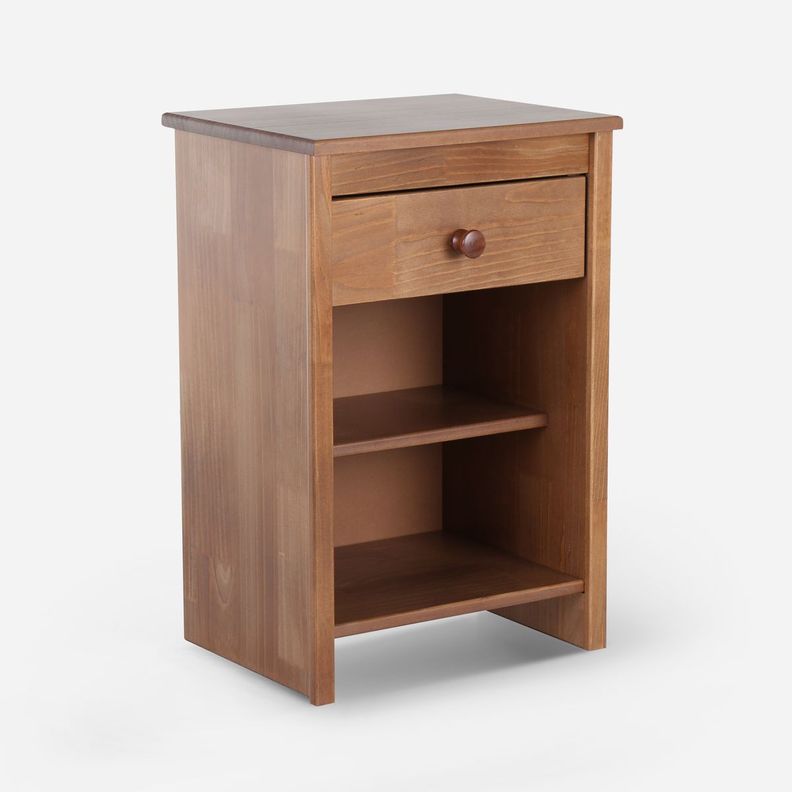 Cama Europea Pratta Full Pata Madera + Respaldo y Velador-4
