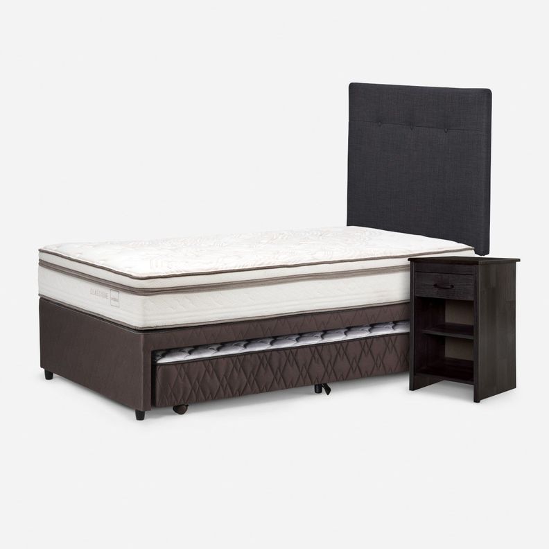 Diván Cama Classique+ 1,5 Plazas + Muebles Maurice Grafito-2