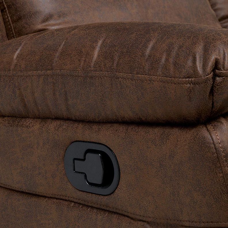 Sofá Reclinable Ascott 3 Cuerpos Manual Cuero PU Chocolate-9