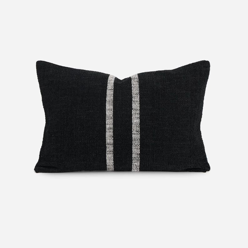 Funda de Cojín Ambiente Algodón Ofra 35 x 50 cm Negro-0