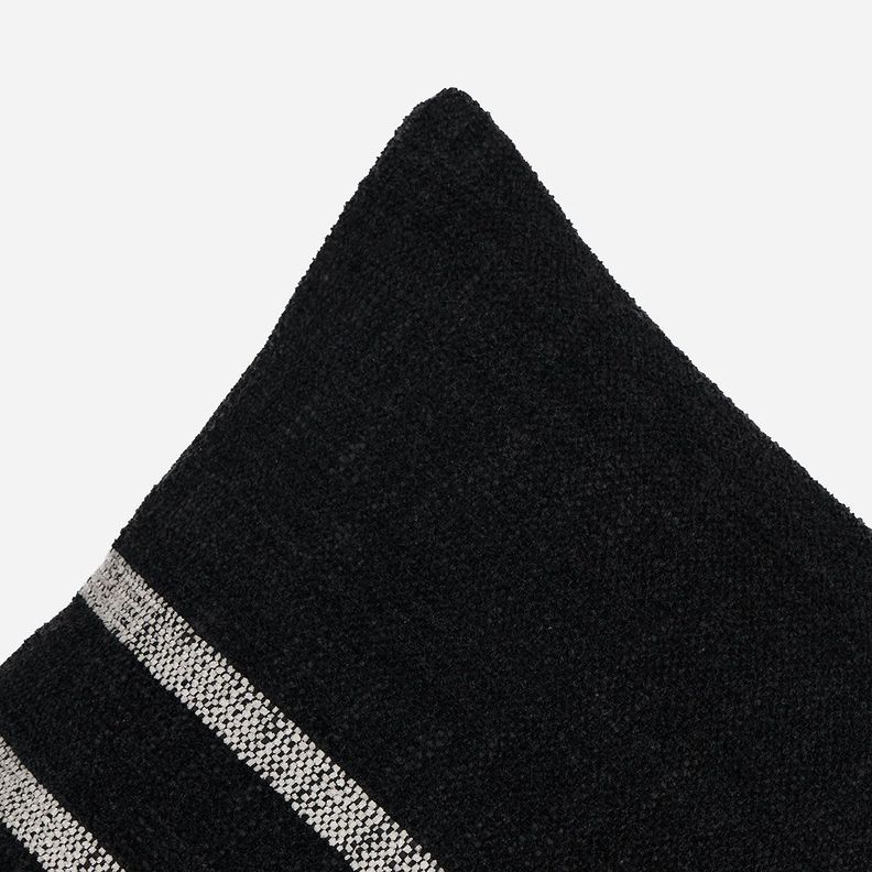 Funda de Cojín Ambiente Algodón Ofra 35 x 50 cm Negro-2