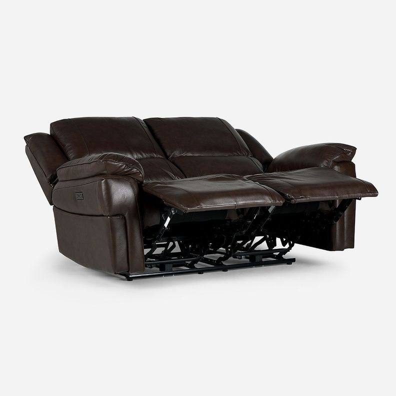 Sofá Reclinable Jeff Eléctrico 2 Cuerpos Cuero Chestnut-0