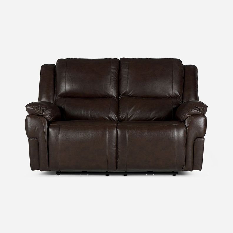 Sofá Reclinable Jeff Eléctrico 2 Cuerpos Cuero Chestnut-3
