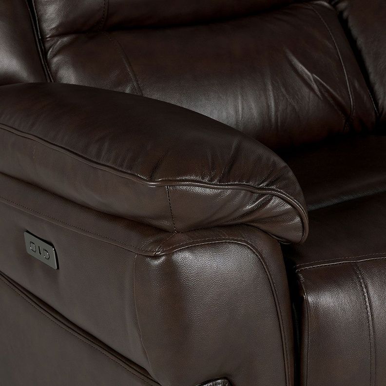 Sofá Reclinable Jeff Eléctrico 2 Cuerpos Cuero Chestnut-6