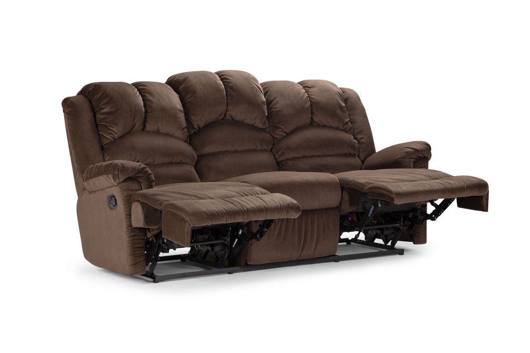 Sofá Reclinable Rosen Jarrie 3 Cuerpos Chex Manual Tela Café-1