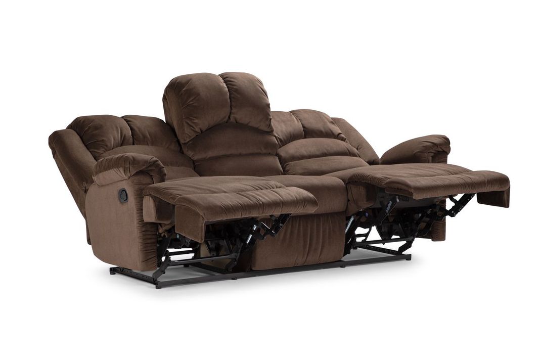 Sofá Reclinable Rosen Jarrie 3 Cuerpos Chex Manual Tela Café-2